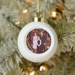 Adorno De Cerámica Tipo Bola Navidades Presidente James Jimmy Carter Casa Blanc