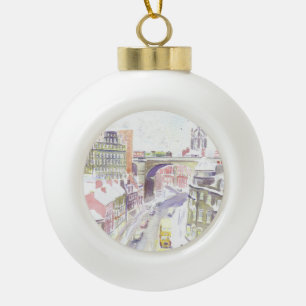 Adorno De Cerámica Tipo Bola Navidades Regentes de Newcastle AEC bauble