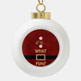 Adorno De Cerámica Tipo Bola Navidades Santa Suit Oh Qué Guión Divertido
