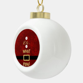Adorno De Cerámica Tipo Bola Navidades Santa Suit Oh Qué Guión Divertido