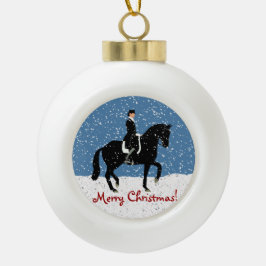 Adorno De Cerámica Tipo Bola Navidades Snowley Dressage Horse