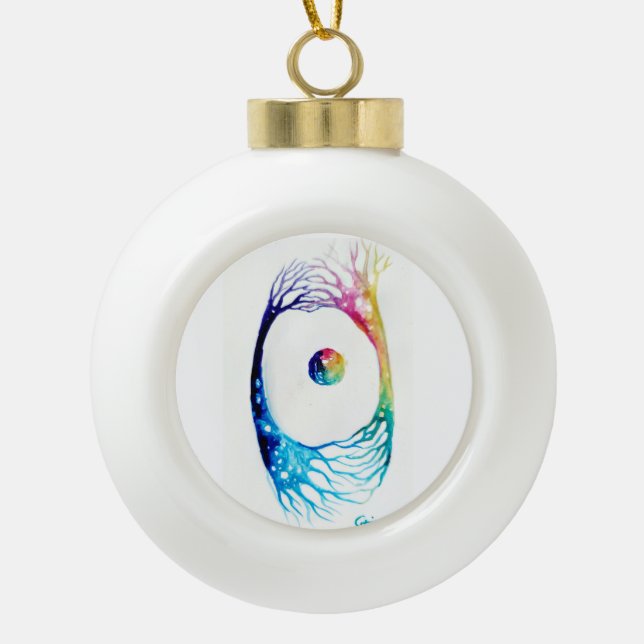 Adorno De Cerámica Tipo Bola Neuronas conectadas (Anverso)