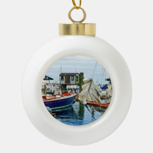 Adorno De Cerámica Tipo Bola Newport RI - Velas dobladas