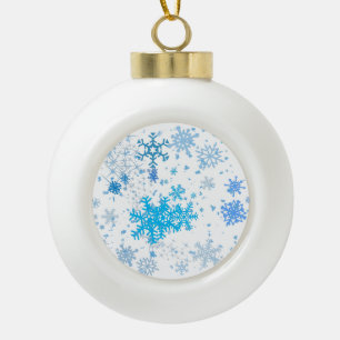 Adorno De Cerámica Tipo Bola Nieve de Navidad