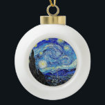 Adorno De Cerámica Tipo Bola Noche estrellada vintage de Sky Night<br><div class="desc">Vintage Sky Night Starry Night Ceramic Ball Ornamento de Navidad</div>