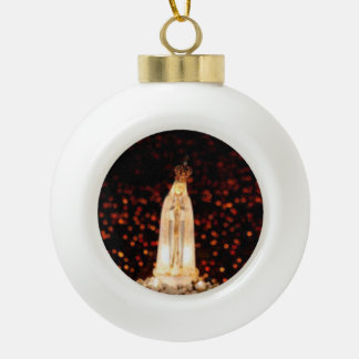 Adorno De Cerámica Tipo Bola Nuestra señora del ornamento del navidad de Fátima