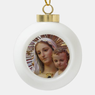Adorno De Cerámica Tipo Bola Nuestra señora del ornamento del navidad del monte