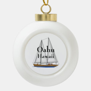 Adorno De Cerámica Tipo Bola Oahu Hawaii