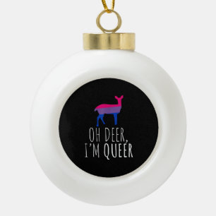 Adorno De Cerámica Tipo Bola Oh Ciervo Queer Orgullo Bisexual Gay Lesbiana Dise