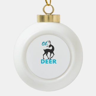 Adorno De Cerámica Tipo Bola Oh Deer Diseño Minimalista