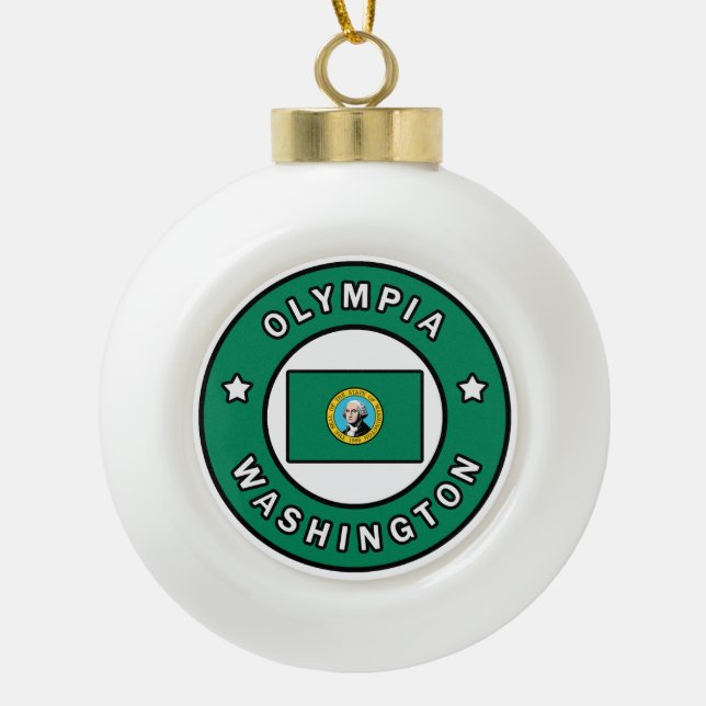 Adorno De Cerámica Tipo Bola Olympia Washington (Anverso)