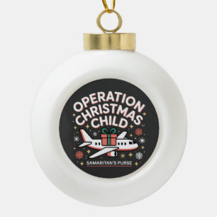 Adorno De Cerámica Tipo Bola Operación Niño de Navidad Bolsa Samaritana