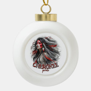 Adorno De Cerámica Tipo Bola Orgullo Cherokee