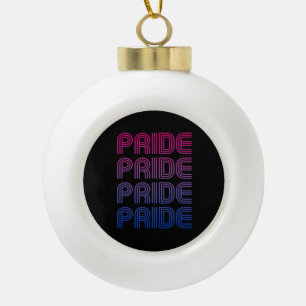 Adorno De Cerámica Tipo Bola Orgullo Retro Bisexual