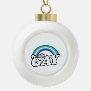 Adorno De Cerámica Tipo Bola Orgulloso Hombre Gay