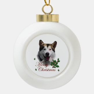 Adorno De Cerámica Tipo Bola Ornamento artístico de Navidades de Malamute de Al