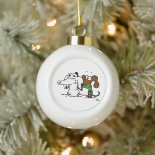 Adorno De Cerámica Tipo Bola Ornamento bauble de Midge Snowdog