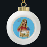 Adorno De Cerámica Tipo Bola Ornamento cerámico de bolas de navidad, Jesucristo<br><div class="desc">Navidades Cerámica Ball Ornament Decoran tu hermoso árbol de Navidad con un adorno personalizado. Algo para todos,  Maria lurdis afonso,  https://www.zazzle.com/succeedinbeautybarb</div>