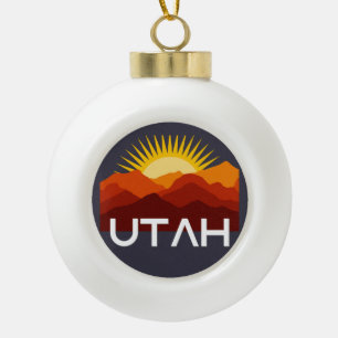 Adorno De Cerámica Tipo Bola Ornamento cerámico del desierto Utah Retro Vintag