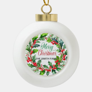 Adorno De Cerámica Tipo Bola Ornamento con marco de copo de nieve