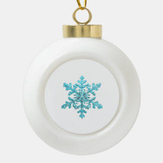 Adorno De Cerámica Tipo Bola Ornamento con marco de copo de nieve