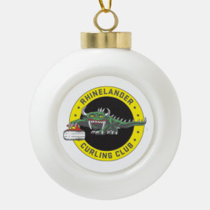 Adorno De Cerámica Tipo Bola Ornamento curling de Rhinelander Hodag