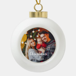 Adorno De Cerámica Tipo Bola Ornamento de árbol de Navidad personalizado