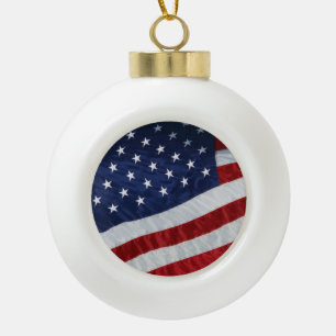 Adorno De Cerámica Tipo Bola Ornamento de Bandera de Estados Unidos