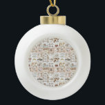 Adorno De Cerámica Tipo Bola Ornamento de bolas de cerámica para navidades<br><div class="desc">Navidades Cerámica Ball Ornament Decoran tu hermoso árbol de Navidad con un adorno personalizado. Algo para todos,  Maria lurdis afonso,  https://www.zazzle.com/succeedinbeautybarb</div>