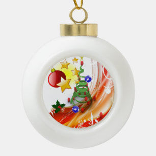 Adorno De Cerámica Tipo Bola Ornamento de bolas de cerámica para navidades