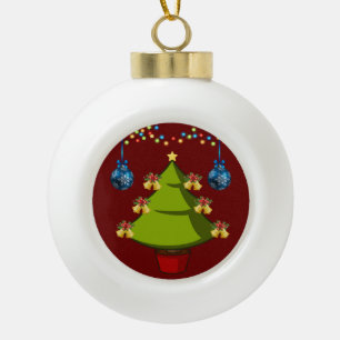 Adorno De Cerámica Tipo Bola Ornamento de bolas de cerámica para navidades, árb
