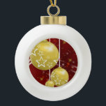 Adorno De Cerámica Tipo Bola Ornamento de bolas de cerámica para navidades, bol<br><div class="desc">Navidades Cerámica Ball Ornament Decoran tu hermoso árbol de Navidad con un adorno personalizado. Algo para todos,  Maria lurdis afonso,  https://www.zazzle.com/succeedinbeautybarb</div>