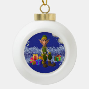 Adorno De Cerámica Tipo Bola Ornamento de bolas de cerámica para navidades, Elf