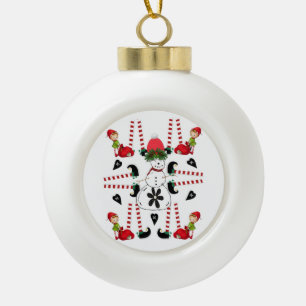Adorno De Cerámica Tipo Bola Ornamento de bolas de cerámica para navidades, elf