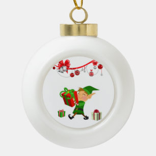 Adorno De Cerámica Tipo Bola Ornamento de bolas de cerámica para navidades, Elf