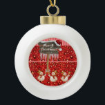 Adorno De Cerámica Tipo Bola Ornamento de bolas de cerámica para navidades, hom<br><div class="desc">Navidades Cerámica Ball Ornament Decoran tu hermoso árbol de Navidad con un adorno personalizado. Algo para todos,  Maria lurdis afonso,  https://www.zazzle.com/succeedinbeautybarb</div>