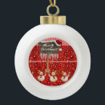 Adorno De Cerámica Tipo Bola Ornamento de bolas de cerámica para navidades, hom<br><div class="desc">Navidades Cerámica Ball Ornament Decoran tu hermoso árbol de Navidad con un adorno personalizado. Algo para todos,  Maria lurdis afonso,  https://www.zazzle.com/succeedinbeautybarb</div>