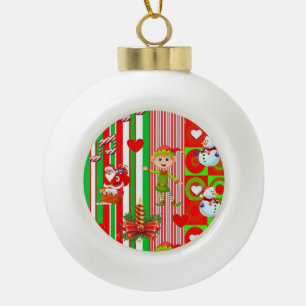 Adorno De Cerámica Tipo Bola Ornamento de bolas de cerámica para navidades, hom