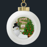 Adorno De Cerámica Tipo Bola Ornamento de bolas de cerámica para navidades, hom<br><div class="desc">Navidades Cerámica Ball Ornament Decoran tu hermoso árbol de Navidad con un adorno personalizado. Algo para todos,  Maria lurdis afonso,  https://www.zazzle.com/succeedinbeautybarb</div>
