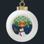 Adorno De Cerámica Tipo Bola Ornamento de bolas de cerámica para navidades, hom<br><div class="desc">Navidades Cerámica Ball Ornament Decoran tu hermoso árbol de Navidad con un adorno personalizado. Algo para todos,  Maria lurdis afonso,  https://www.zazzle.com/succeedinbeautybarb</div>