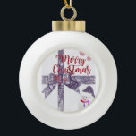 Adorno De Cerámica Tipo Bola Ornamento de bolas de cerámica para navidades, hom<br><div class="desc">Navidades Cerámica Ball Ornament Decoran tu hermoso árbol de Navidad con un adorno personalizado. Algo para todos,  Maria lurdis afonso,  https://www.zazzle.com/succeedinbeautybarb</div>