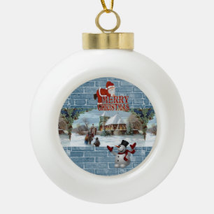 Adorno De Cerámica Tipo Bola Ornamento de bolas de cerámica para navidades, hom