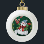 Adorno De Cerámica Tipo Bola Ornamento de bolas de cerámica para navidades, hom<br><div class="desc">Navidades Cerámica Ball Ornament Decoran tu hermoso árbol de Navidad con un adorno personalizado. Algo para todos,  Maria lurdis afonso,  https://www.zazzle.com/succeedinbeautybarb</div>
