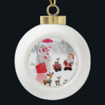 Adorno De Cerámica Tipo Bola Ornamento de bolas de cerámica para navidades, hom<br><div class="desc">Navidades Cerámica Ball Ornament Decoran tu hermoso árbol de Navidad con un adorno personalizado. Algo para todos,  Maria lurdis afonso,  https://www.zazzle.com/succeedinbeautybarb</div>