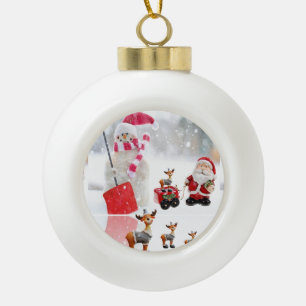Adorno De Cerámica Tipo Bola Ornamento de bolas de cerámica para navidades, hom