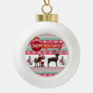 Adorno De Cerámica Tipo Bola Ornamento de bolas de cerámica para navidades, vac