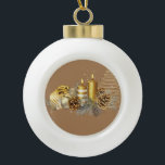 Adorno De Cerámica Tipo Bola Ornamento de bolas de cerámica para navidades, vel<br><div class="desc">Navidades Cerámica Ball Ornament Decoran tu hermoso árbol de Navidad con un adorno personalizado. Algo para todos,  Maria lurdis afonso,  https://www.zazzle.com/succeedinbeautybarb</div>