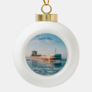 Adorno De Cerámica Tipo Bola Ornamento de Joseph L. Block ball o snowflake