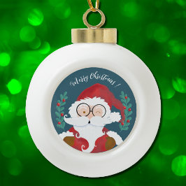 Adorno De Cerámica Tipo Bola Ornamento de la bola de los Navidades de Santa Cla