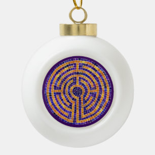 Adorno De Cerámica Tipo Bola Ornamento de la pelota cerámica LABYRINTH MOSAIC